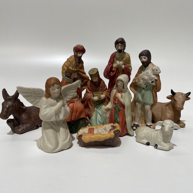 ORNAMENT, Figurine - Nativity Set (10)
